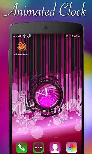 Play Animated Tattoo Clock Live WallPaper  and enjoy Animated Tattoo Clock Live WallPaper with UptoPlay