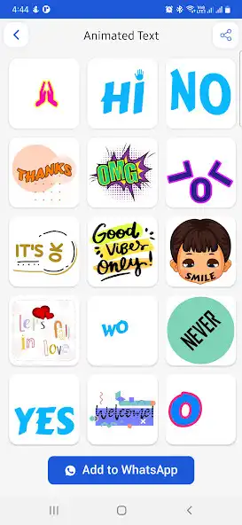 Play Animated Text Sticker Maker as an online game Animated Text Sticker Maker with UptoPlay