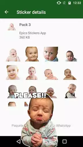 Play ANIMATED WAstickerApps Babies Funny Faces as an online game ANIMATED WAstickerApps Babies Funny Faces with UptoPlay