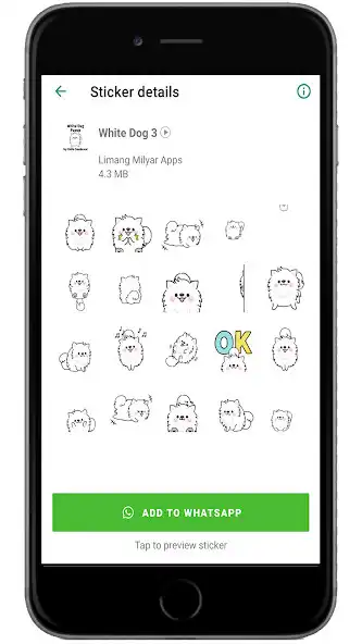 Play Animated White Dog WASticker  and enjoy Animated White Dog WASticker with UptoPlay