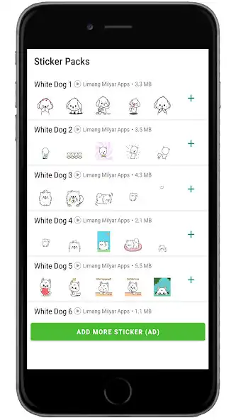 Play Animated White Dog WASticker as an online game Animated White Dog WASticker with UptoPlay