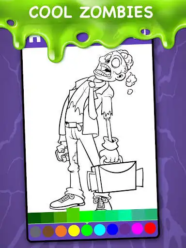 Play Animated Zombies Coloring Pages as an online game Animated Zombies Coloring Pages with UptoPlay