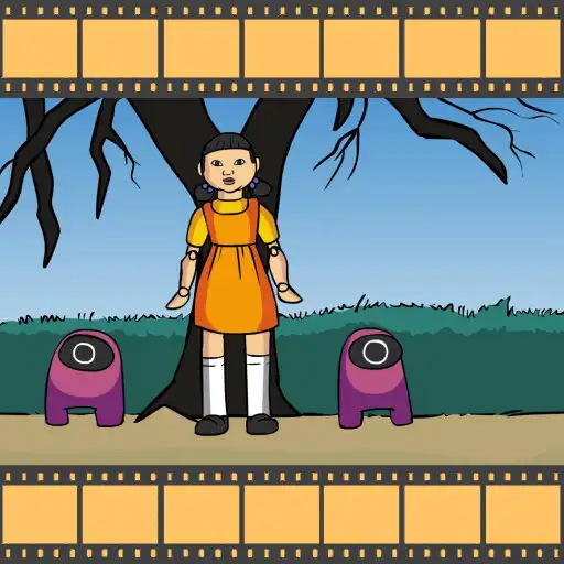 Play Animate SquitGame with AmongUs as an online game Animate SquitGame with AmongUs with UptoPlay