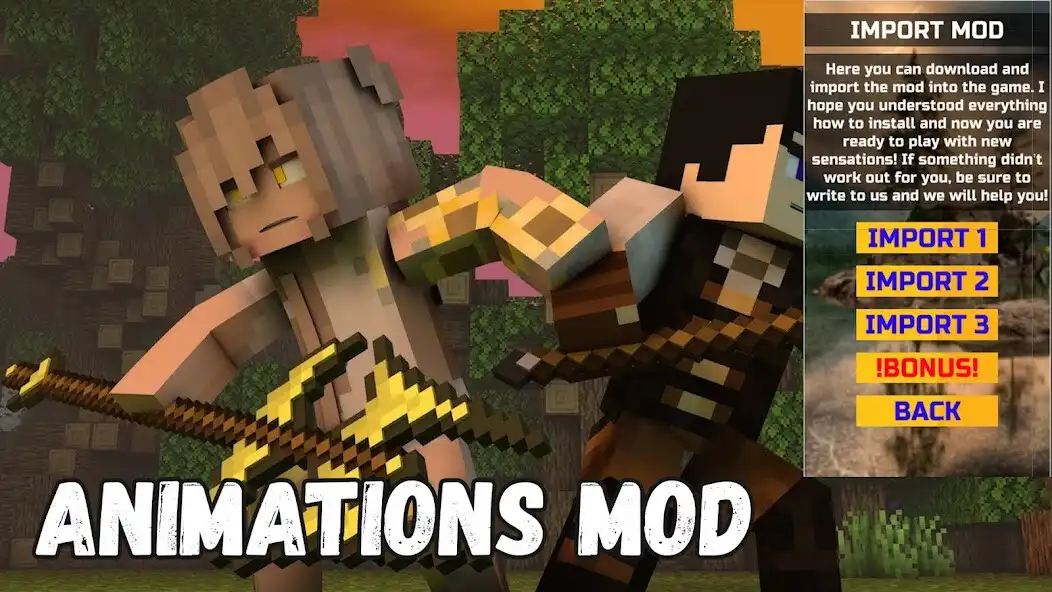 Play Animations Mod For MCPE as an online game Animations Mod For MCPE with UptoPlay