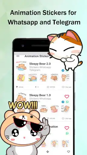 Play Animation Stickers for Whatsapp Telegram  and enjoy Animation Stickers for Whatsapp Telegram with UptoPlay