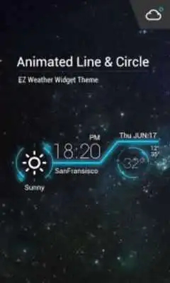 Play Animation Weather Cool widget