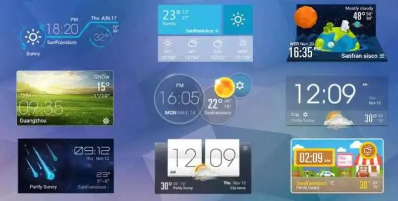Play Animation Weather Cool widget