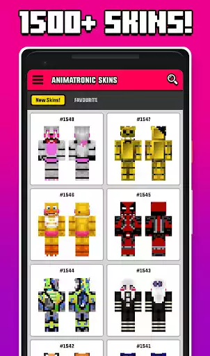 Play Animatronic Skins as an online game Animatronic Skins with UptoPlay