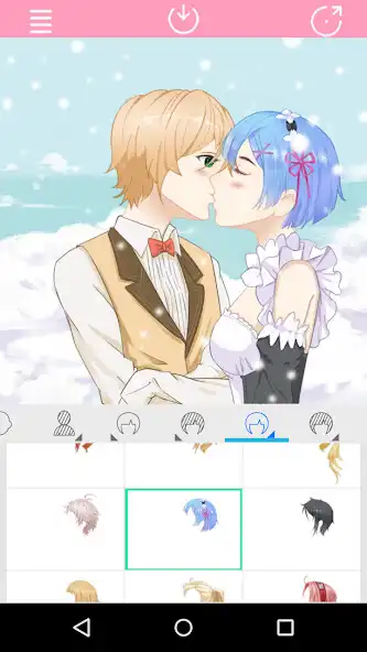 Play Anime Avatar Maker: Kissing Co as an online game Anime Avatar Maker: Kissing Co with UptoPlay