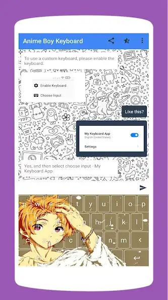 Play Anime Boy Keyboard Theme as an online game Anime Boy Keyboard Theme with UptoPlay