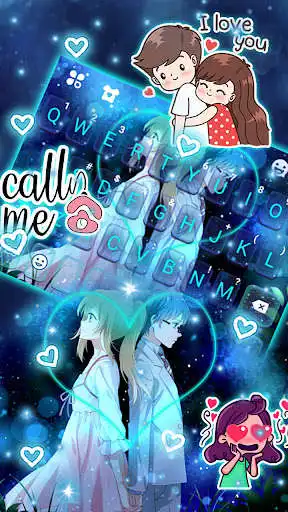 Play Anime Cute Love Keyboard Theme as an online game Anime Cute Love Keyboard Theme with UptoPlay