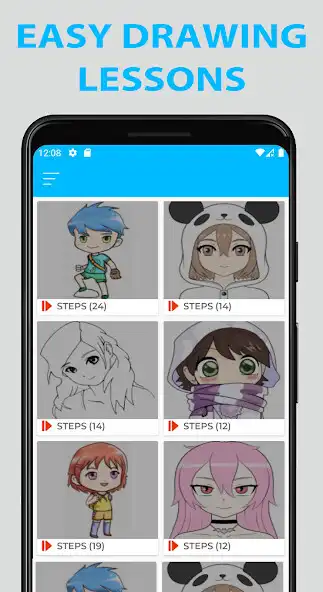 Play Anime Drawing App Step By Step as an online game Anime Drawing App Step By Step with UptoPlay