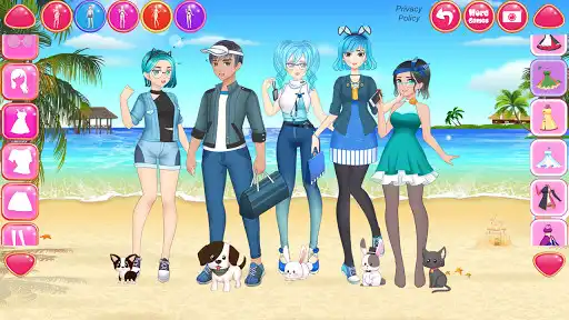 Play Anime Friends - Cute Team Make up & Dress up as an online game Anime Friends - Cute Team Make up & Dress up with UptoPlay
