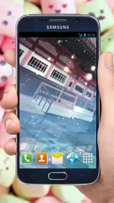 Play Anime Girl in Snow Live Wallpaper Play Anime Girl in Snow Live Wallpaper