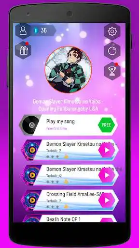 Play Anime Kimetsu NoYaiba Tiles Hop Magic Games  and enjoy Anime Kimetsu NoYaiba Tiles Hop Magic Games with UptoPlay