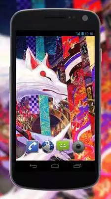 Play Anime Live Wallpaper of White Fox Girl