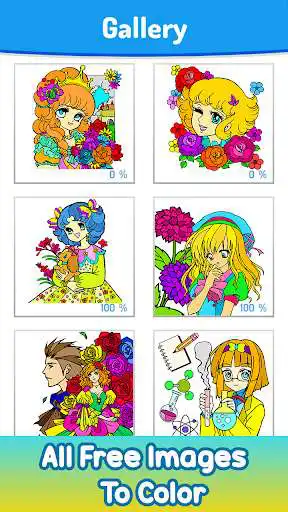 Play Anime Manga Paint by Number - Glitter + Color Book  and enjoy Anime Manga Paint by Number - Glitter + Color Book with UptoPlay