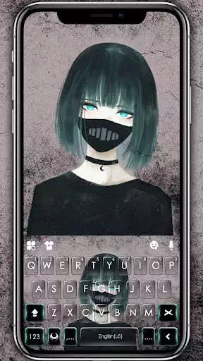Play Anime Mask Girl Keyboard Theme  and enjoy Anime Mask Girl Keyboard Theme with UptoPlay