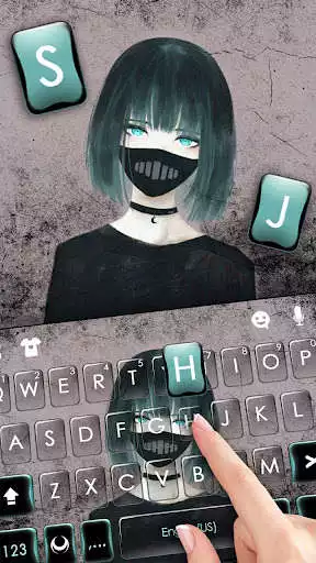 Play Anime Mask Girl Keyboard Theme as an online game Anime Mask Girl Keyboard Theme with UptoPlay