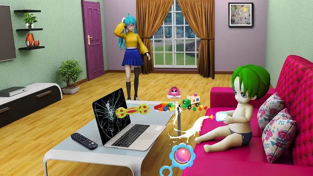 Play Anime Pregnant Mother Sim as an online game Anime Pregnant Mother Sim with UptoPlay