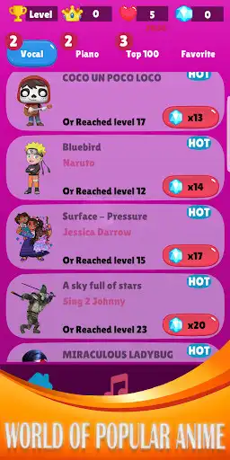 Play Anime Songs Game Piano Tiles as an online game Anime Songs Game Piano Tiles with UptoPlay