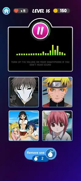 Play Anime Sound Quiz as an online game Anime Sound Quiz with UptoPlay