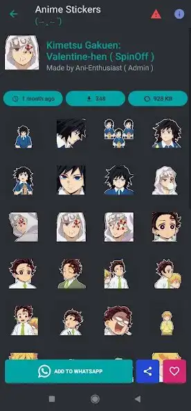 Play Anime Sticker for WASticker as an online game Anime Sticker for WASticker with UptoPlay