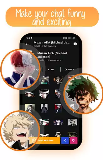 Play Anime stickers for WhatsApp