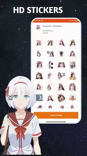 Play Anime Stickers-WastickerApps as an online game Anime Stickers-WastickerApps with UptoPlay