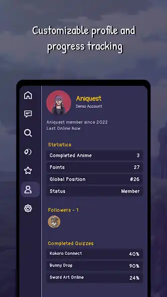Play Aniquest - Anime Quizzes as an online game Aniquest - Anime Quizzes with UptoPlay