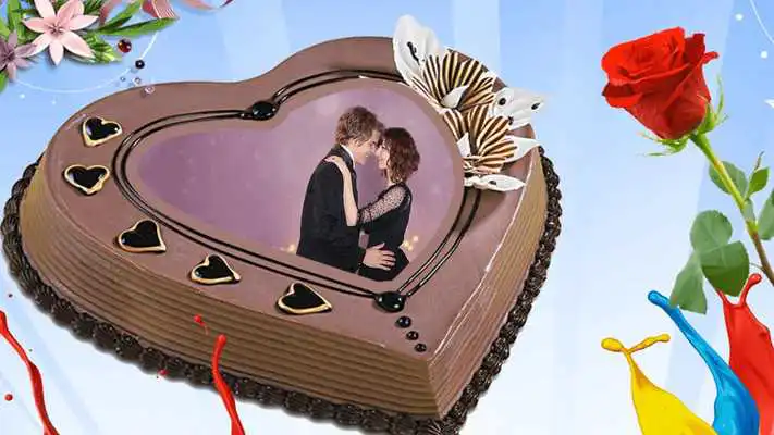 Play Anniversary Cake Photo Frames