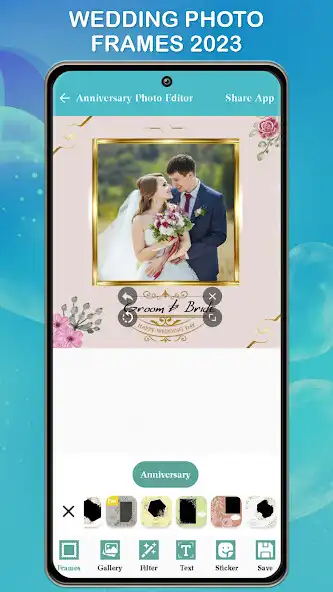 Play Anniversary Photo Frame Maker as an online game Anniversary Photo Frame Maker with UptoPlay