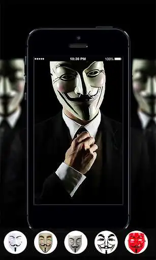 Play Anonymous Mask Photo Maker CAM  and enjoy Anonymous Mask Photo Maker CAM with UptoPlay