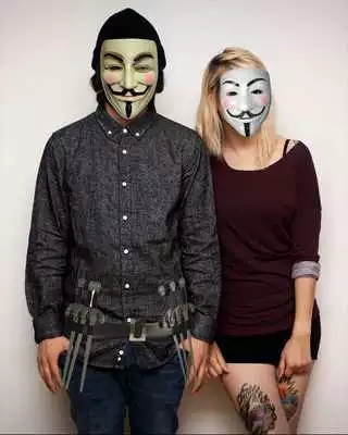 Play Anonymous Mask Photo Stickers
