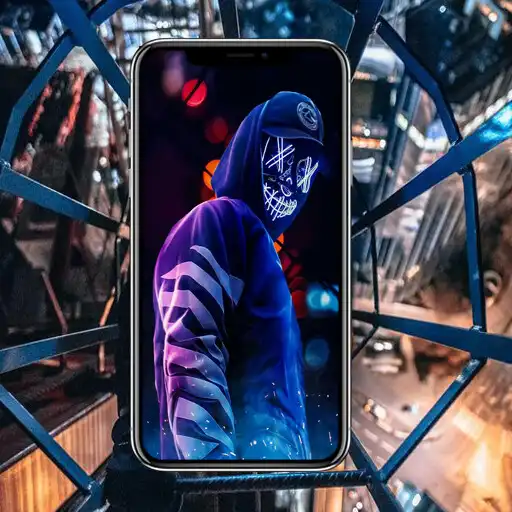 Play Anonymous Neon Mask Wallpapers APK