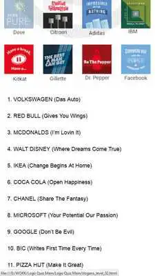 Play Answers Logo Quiz (Slogans)