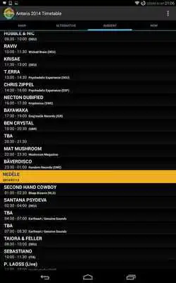 Play Antaris Project 2014 Timetable