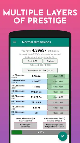 Play Antimatter Dimensions as an online game Antimatter Dimensions with UptoPlay