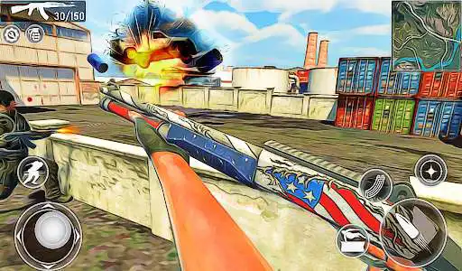 Play Anti Terrorist Cover Firing: Offline Shooting Game  and enjoy Anti Terrorist Cover Firing: Offline Shooting Game with UptoPlay