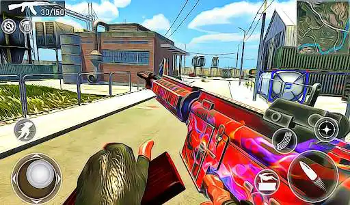 Play Anti Terrorist Cover Firing: Offline Shooting Game as an online game Anti Terrorist Cover Firing: Offline Shooting Game with UptoPlay
