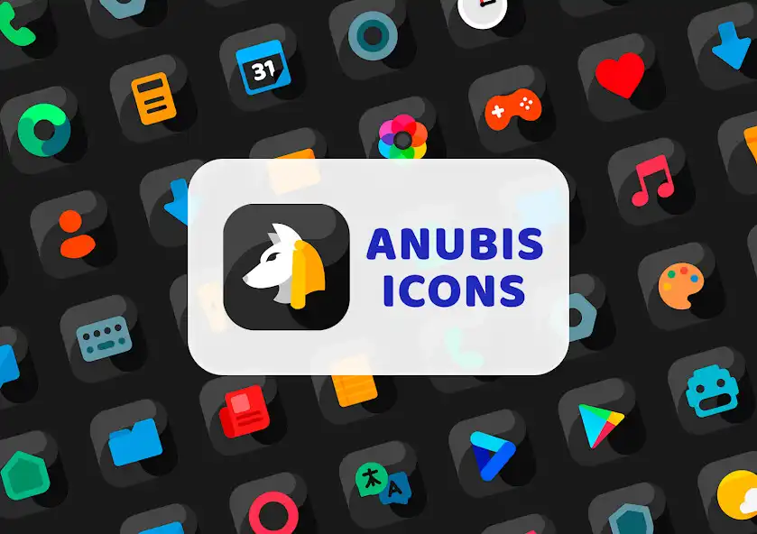 Play Anubis Black - Icon Pack  and enjoy Anubis Black - Icon Pack with UptoPlay
