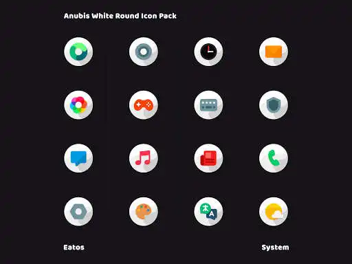 Play Anubis White - Round Icon Pack  and enjoy Anubis White - Round Icon Pack with UptoPlay
