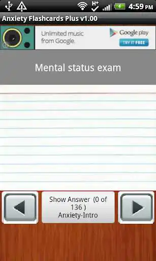 Play Anxiety Flashcards Plus as an online game Anxiety Flashcards Plus with UptoPlay