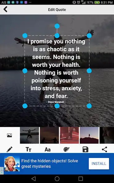 Play Anxiety Quotes as an online game online Anxiety Quotes with UptoPlay com.nerdpig.AnxietyQuotes Play Anxiety Quotes as an online game Anxiety Quotes with UptoPlay