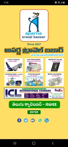 Play Aparna Travel Baazar - Telugu Calendar 2021  and enjoy Aparna Travel Baazar - Telugu Calendar 2021 with UptoPlay