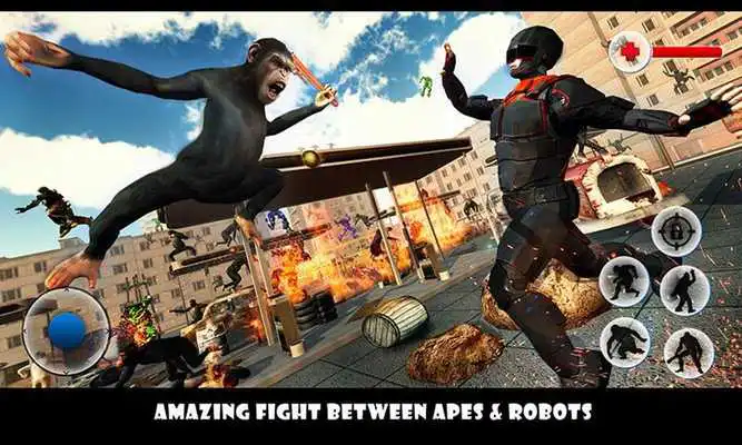 Play Apes Age vs Robots Survival War