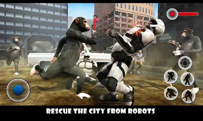 Play Apes Age vs Robots Survival War