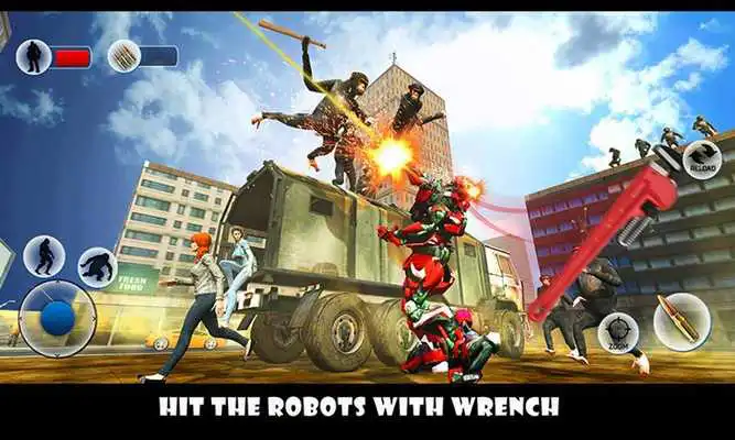 Play Apes Age vs Robots Survival War
