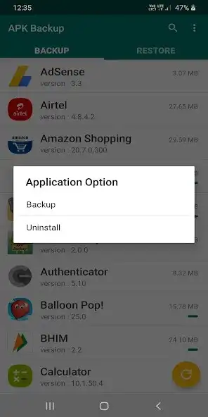 Play Apk Backup  Restore - Fast backup tool as an online game Apk Backup  Restore - Fast backup tool with UptoPlay