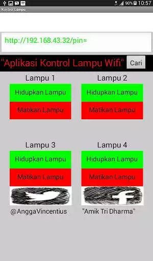 Play APLIKASI SISTEM KONTROL LAMPU MENGGUNAKAN WIFI Play APLIKASI SISTEM KONTROL LAMPU MENGGUNAKAN WIFI